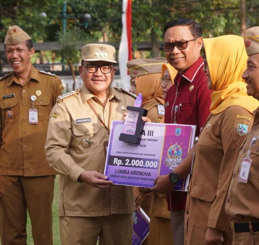 Pintar Tulis Dinpersip Salatiga, Raih Juara 3 Krenova 2026 Kategori Perangkat Daerah